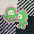 two peas in a pod, matte vinyl sticker